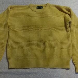 Vintage 80s Expressions mustard color Medium acrylic sweatshirt(thick)